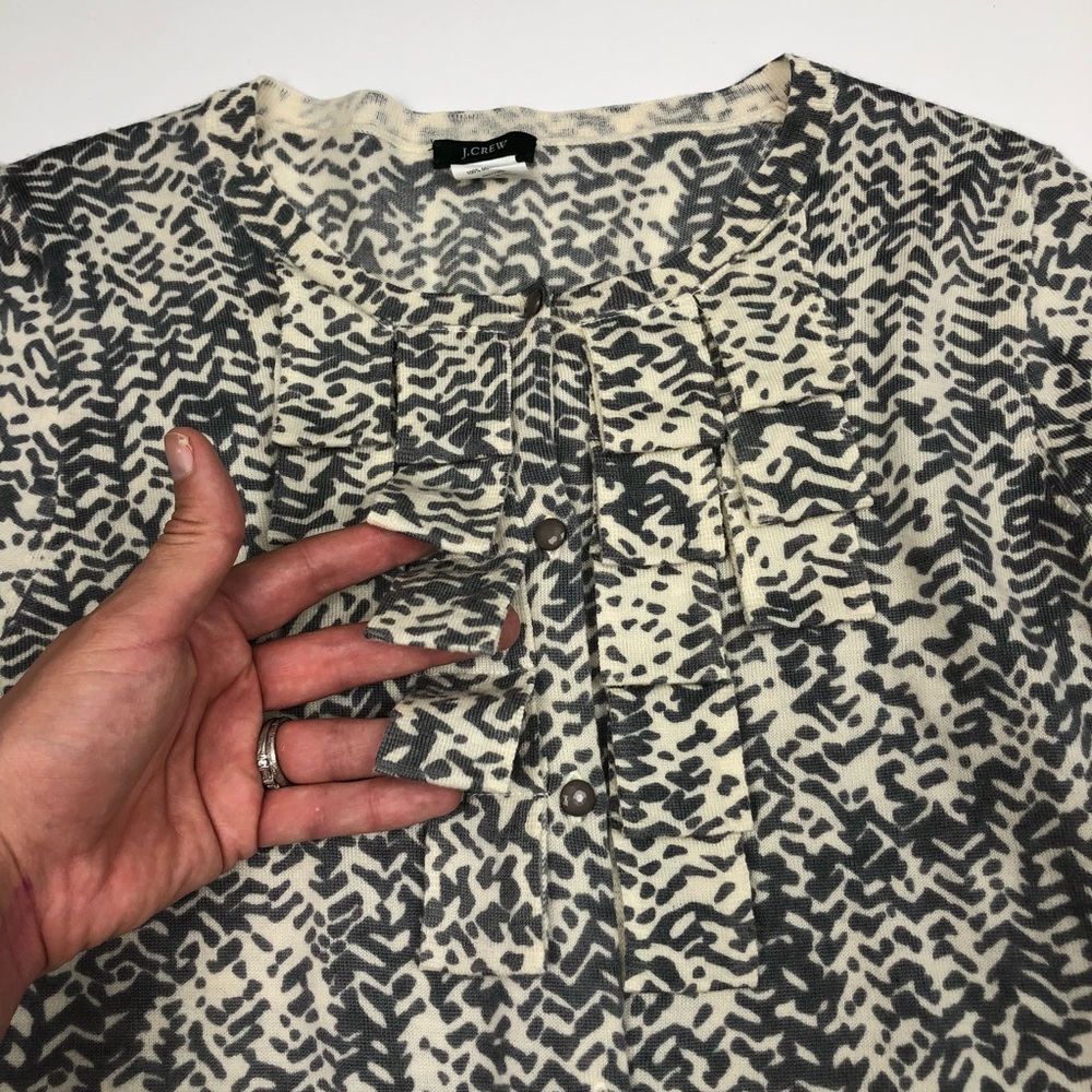 J. Crew Strada Ruffle Cardigan - Picture 4 of 8